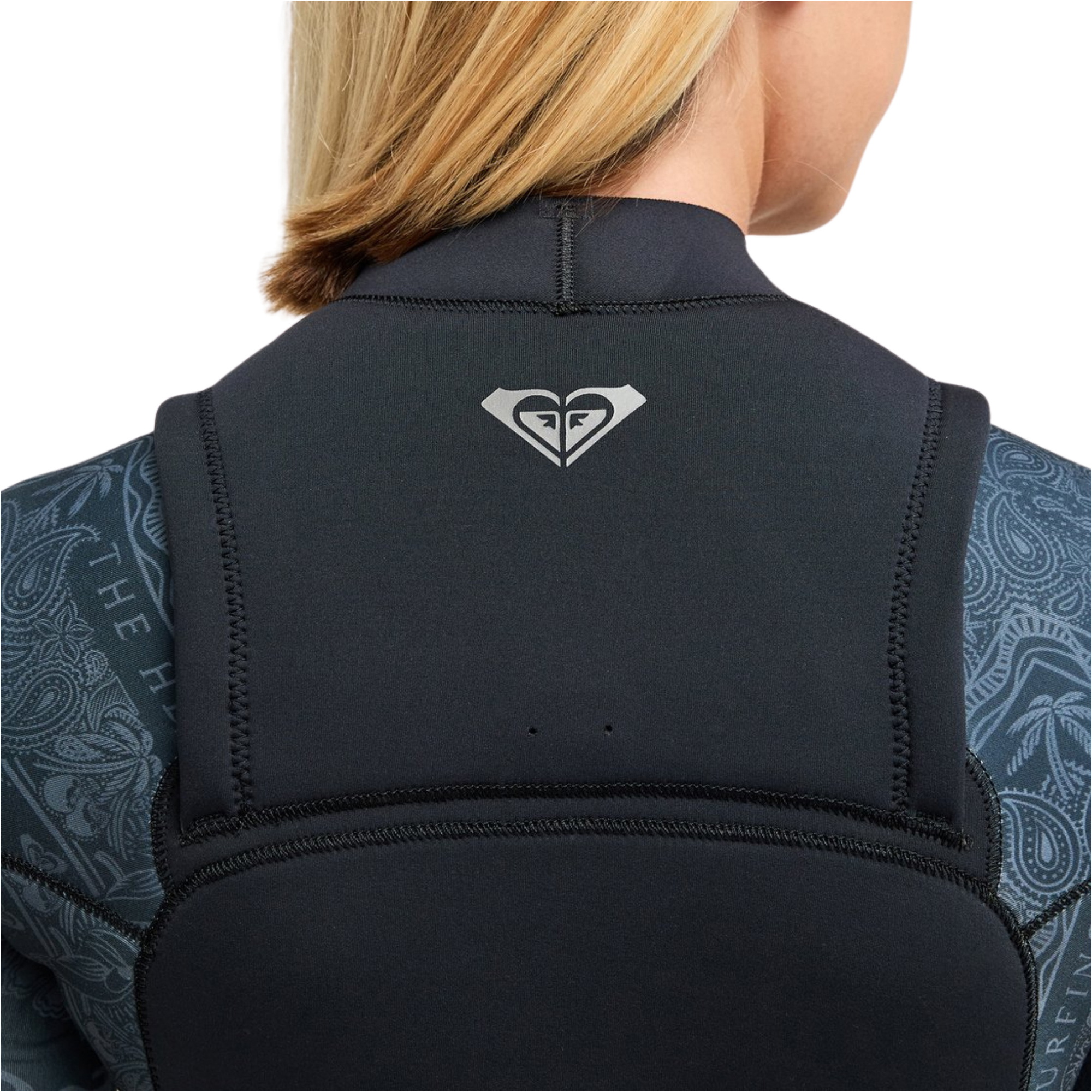 2026 Roxy Dame Swell Natural 4/3mm Chest Zip V&aring;ddragt 26BW213509 - Bandana